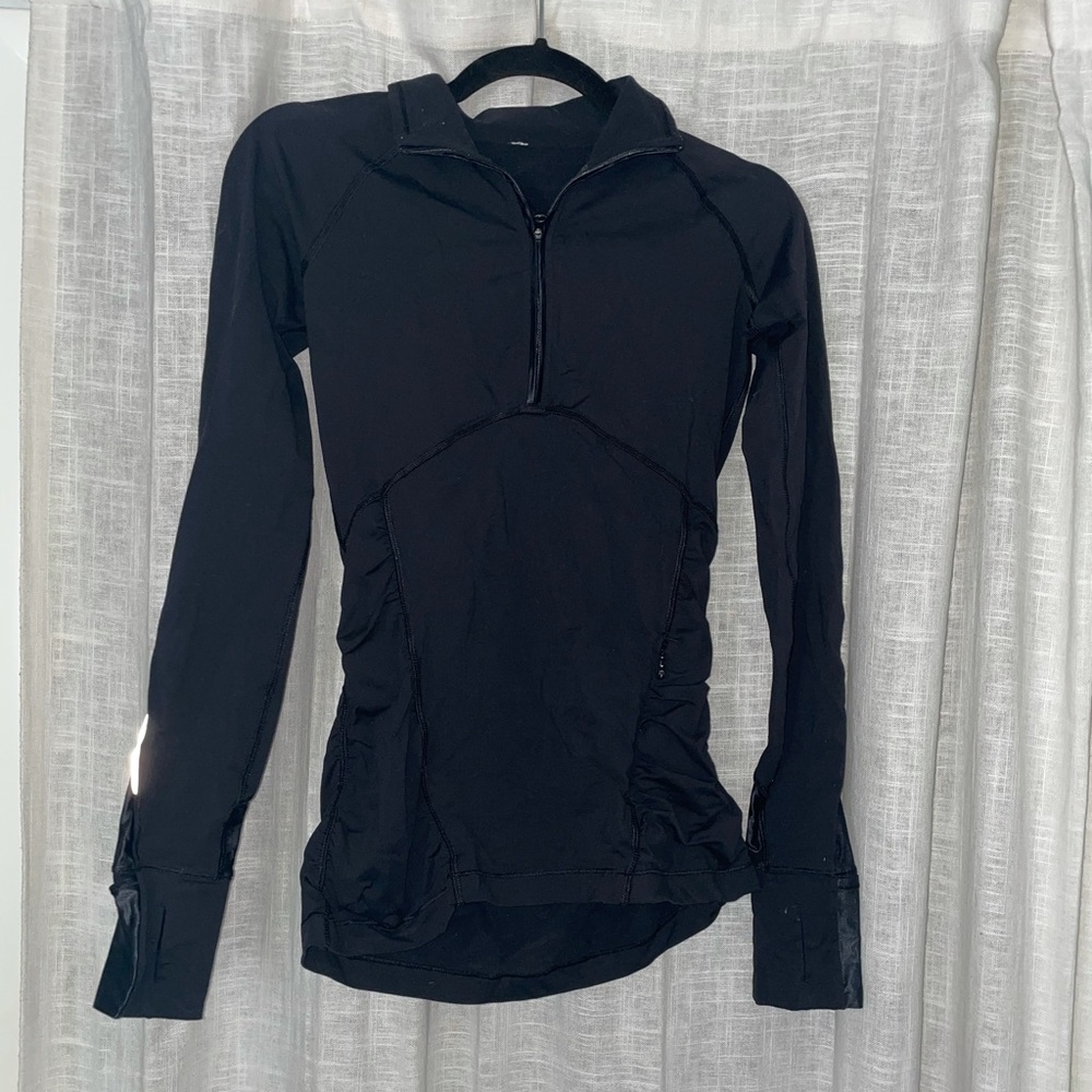 Lululemon black quarter zip size 2